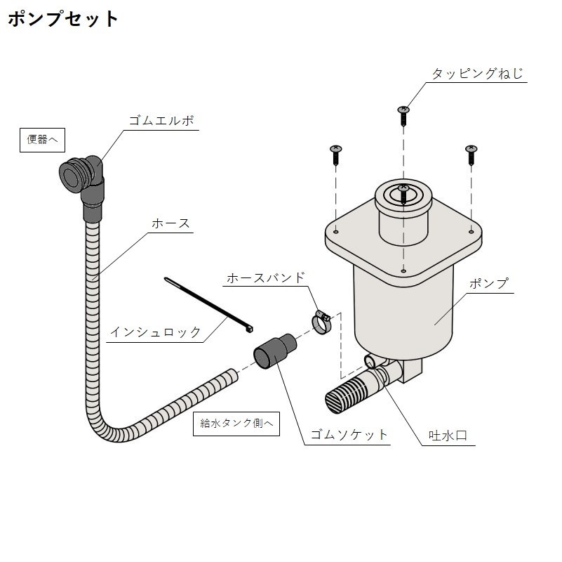 【補修部品】ポンプセット 洋式給水タンク TU-V1F4W用