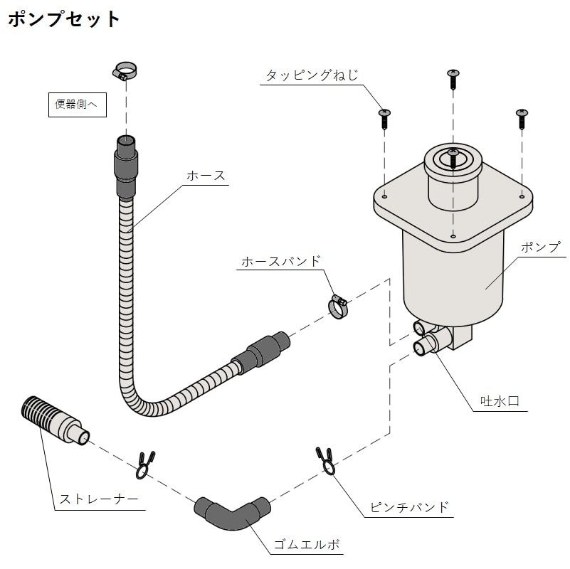 【補修部品】ポンプセット 兼用和式給水タンク TU-V1F4用