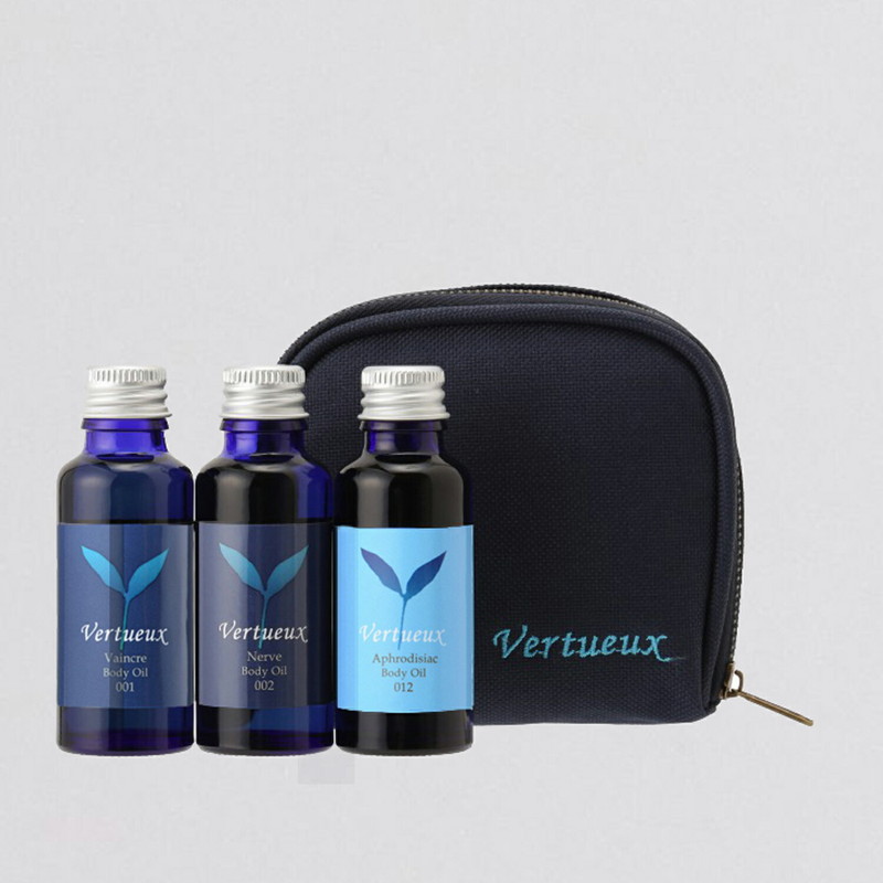 【 セット 】 ボデイオイル３点セット＋ポーチ付き 001 ヴァーンクル 002 ナーヴ 012 アフロディジアック