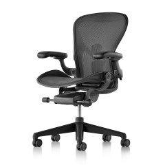 【当店在庫商品】アーロンチェア リマスタード [Herman Miller] A/B/C サイズ/ グラファイトフレーム/ グラファイトベース/ ポスチャーフィットSLフル装備/ キャスター選択可能