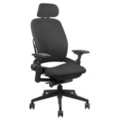 【当店在庫商品】Steelcase リープ ブラックフレーム ヘッドレスト付き 3Dニット