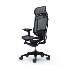 クーポンコード「okamura」で3%オフ【当店在庫商品】オカムラ コンテッサ セコンダ / エクストラハイバック（大型固定ヘッドレスト） / 座メッシュ / アジャストアーム / ブラックフレーム / ブラックボディ / ランバーサポートあり
