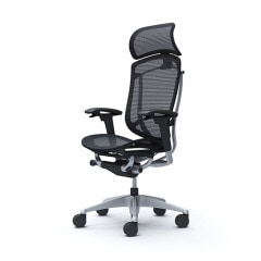 クーポンコード「okamura」で3%オフ【国内受注生産納期6～7週】オカムラ コンテッサ セコンダ / エクストラハイバック（大型固定ヘッドレスト） / 座メッシュ / アジャストアーム / シルバーフレーム / ブラックボディ or グレーボディ
