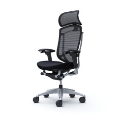 クーポンコード「okamura」で3%オフ【国内受注生産納期6～7週】オカムラ コンテッサ セコンダ / エクストラハイバック（大型固定ヘッドレスト） / 座クッション / アジャストアーム / シルバーフレーム / ブラックボディ or グレーボディ