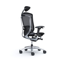 クーポンコード「okamura」で3%オフ【国内受注生産納期6～7週】オカムラ コンテッサ セコンダ / エクストラハイバック（小型可動ヘッドレスト） / 座メッシュ / アジャストアーム / ポリッシュフレーム / ブラックボディ or ホワイトボディ / ランバーサポート付き