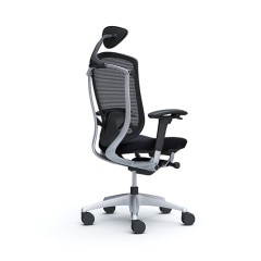 クーポンコード「okamura」で3%オフ【国内受注生産納期6～7週】オカムラ コンテッサ セコンダ / エクストラハイバック（小型可動ヘッドレスト） / 座クッション / アジャストアーム / シルバーフレーム / ブラックボディ or グレーボディ / ランバーサポート付き