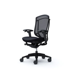 クーポンコード「okamura」で3%オフ【国内受注生産納期6～7週】オカムラ コンテッサ セコンダ / ハイバック（ヘッドレスト無し） / 座クッション / アジャストアーム / ブラックフレーム / ブラックボディ