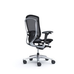 クーポンコード「okamura」で3%オフ【国内受注生産納期6～7週】オカムラ コンテッサ セコンダ / ハイバック（ヘッドレスト無し） / 座メッシュ / アジャストアーム / ポリッシュフレーム / ブラックボディ or ホワイトボディ / ランバーサポート付き