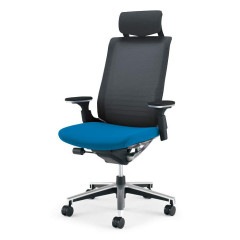 【国内受注生産納期6～7週】[KOKUYO] INSPINE（インスパイン）ハイバック / ヘッドレスト付タイプ / 可動肘 / 背面メッシュ / 座面クッションカラー選択可