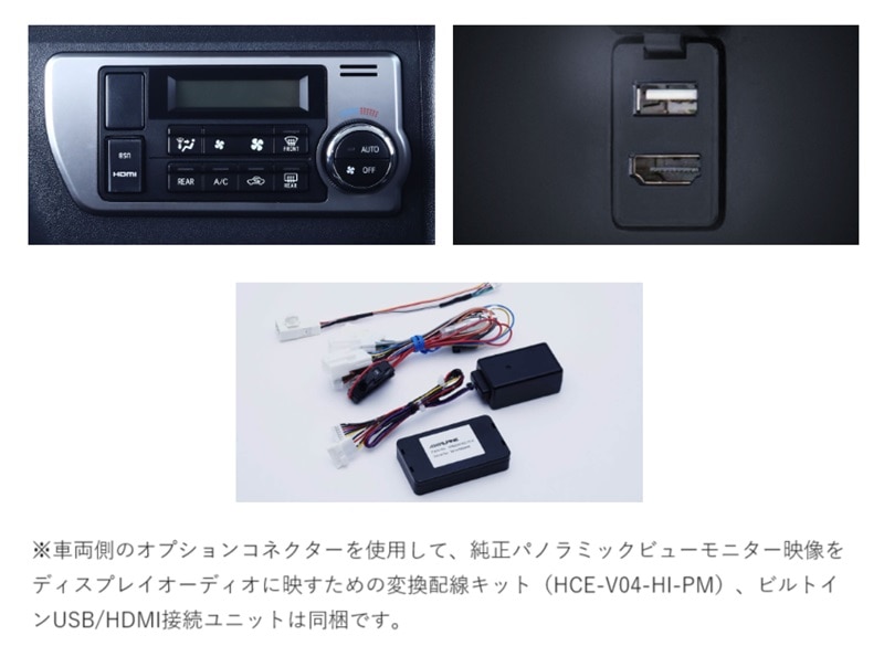 ALPINE HCE-V04-HI-PM ハイエース専用 ALPINE アルパイン パノラミック