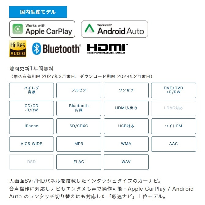 ���󥦥åɡ���®�ʥӡ�8V��������å����ǥ롡MDV-M812L