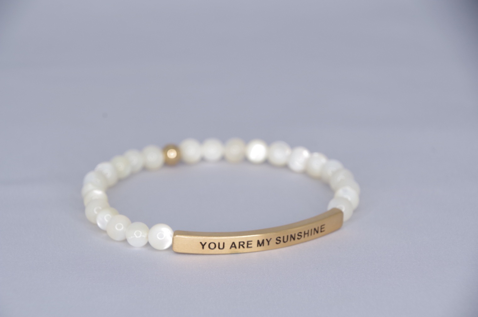 YOU ARE MY SUNSHINE (Mother Of Pearl/Medium) Inspire Me Bracelets