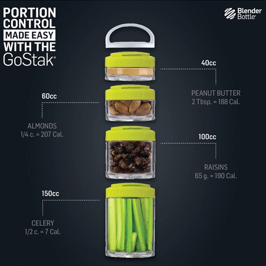 BlenderBottle GoStak Starter 4Pack Black ֥ܥȥ å ֥å