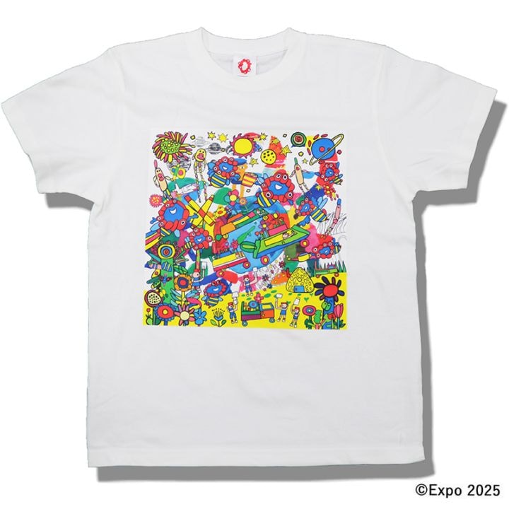 EXPO2025　ミャクミャク　ハイクオリティーＴシャツ　ミャクミャク∞脈々と彩る蜂の舞２_L