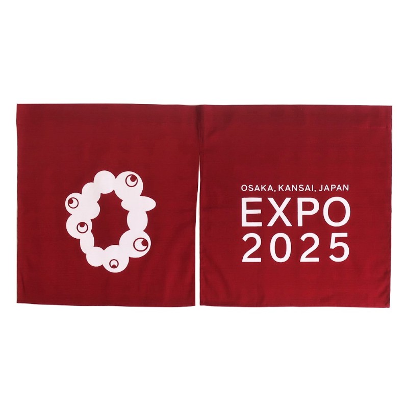 EXPO2025 公式ロゴ 暖簾（のれん） えんじ