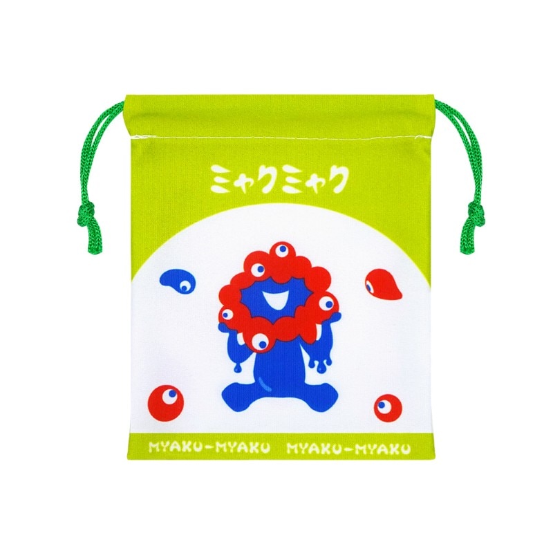 EXP02025 ミャクミャク  ミニ巾着  おすわり グリーン