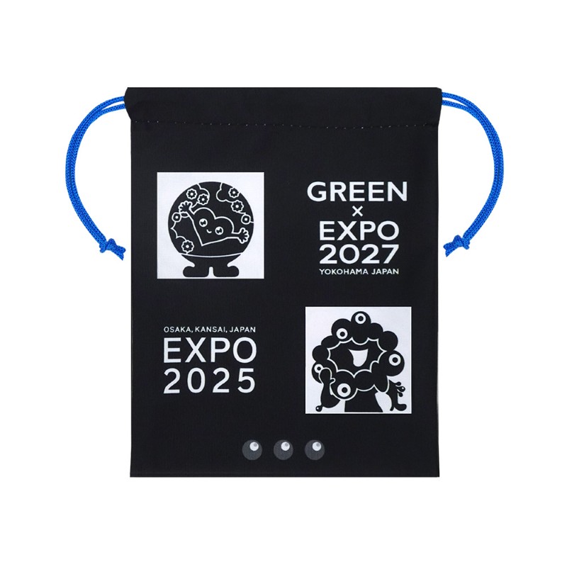EXPO2025 ミャクミャク 【トゥンクトゥンク】 巾着 黒