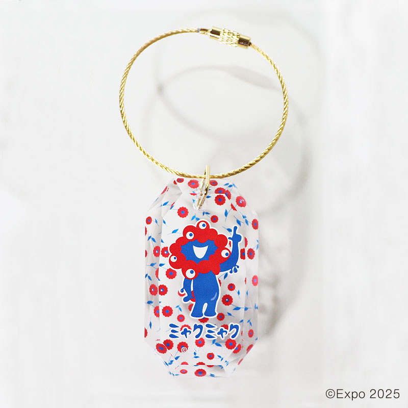 ハイジ✨ミャクミャクカラーチャーム出品✨ EXPO 2025 ミャクミャク クリスタルチャーム 花 | キーホルダー