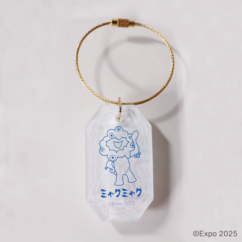 EXPO 2025 ミャクミャク クリスタルチャーム 白 | キーホルダー