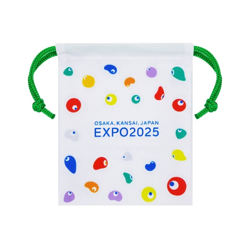 EXPO2025 VI  ミニ巾着 ともだち  白 