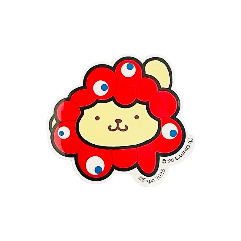 EXPO2025 【サンリオキャラクターズ】 ミャクミャクなりきりアパレルステッカー顔　ポムポムプリン　