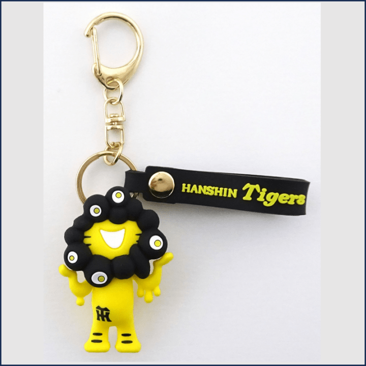 EXPO2025 ミャクミャク タイガース ストラップ付PVC立体キーホルダー