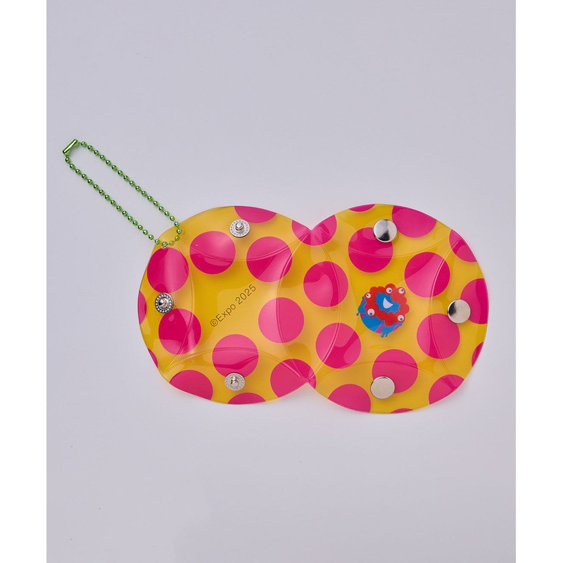 かわいい絵柄の ミャクミャクプランプマルチケース（赤ドット