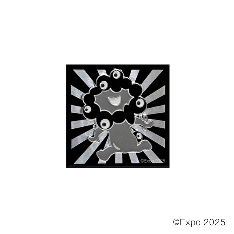 EXPO2025 ミャクミャク 彫金ステッカー48 黒ミャクミャク
