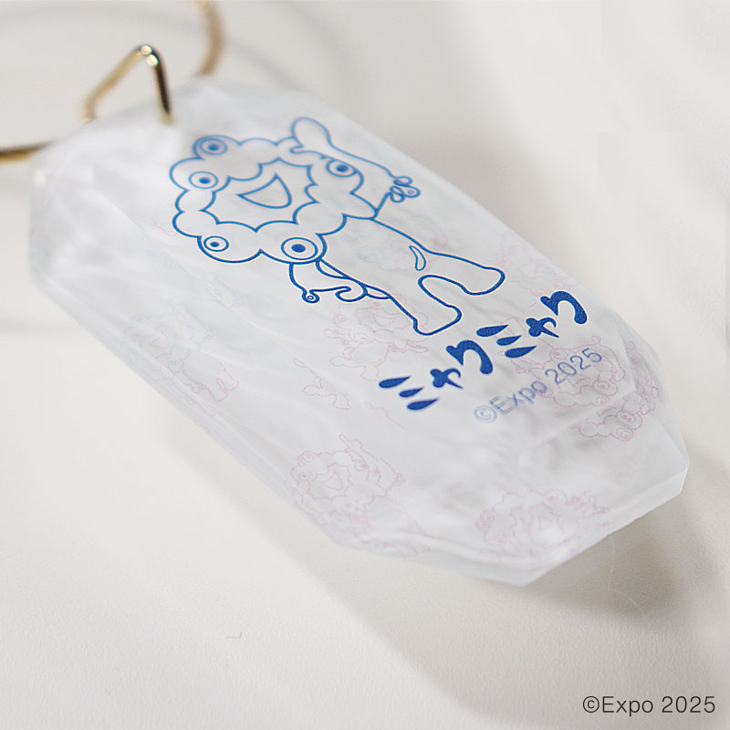 EXPO 2025 ミャクミャク クリスタルチャーム 白 | キーホルダー