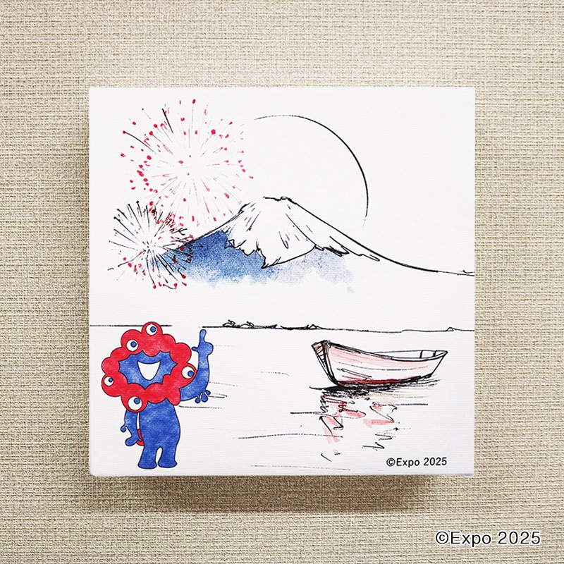 クラウス・ハーパニエミ ジクレー Mr.Wolf ジクレー 版画 限定 EXPO2025 ミャクミャク キャンバスジクレー 和シリーズ「夏」 | 日用品