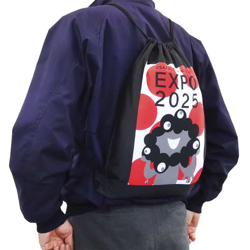 EXP02025 ミャクミャク  ナップザック Mid century 黒