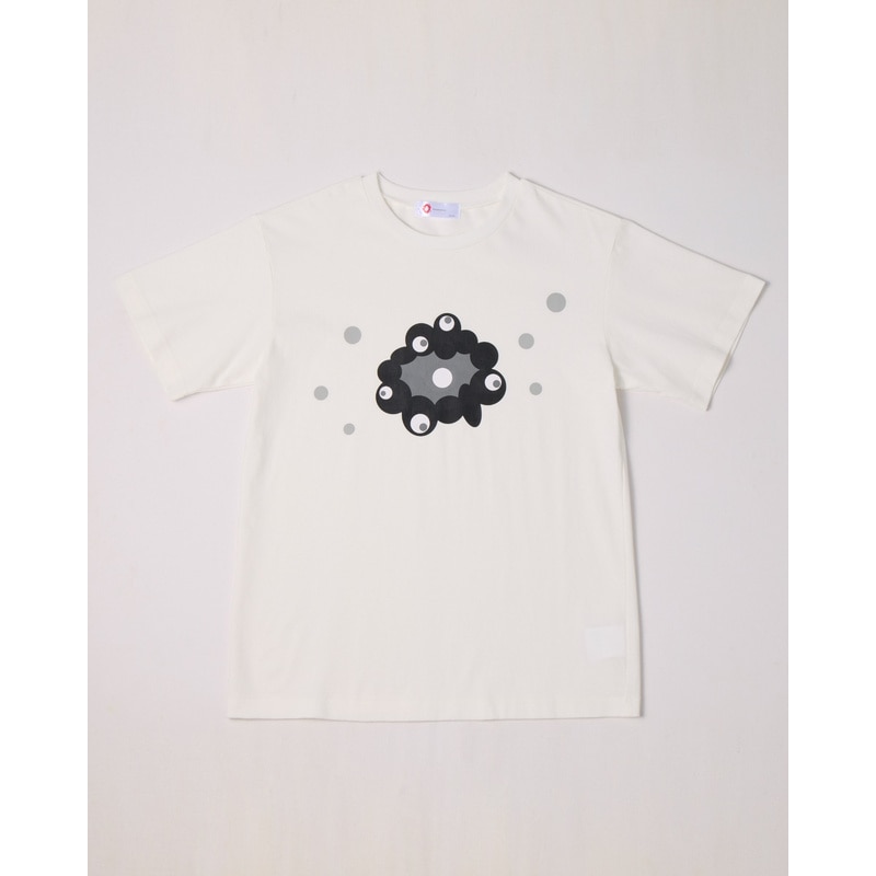『ミャクミャクと…ミャクミャク誕生ものがたり』プリントTシャツ・黒ミャクミャク（Lサイズ）
