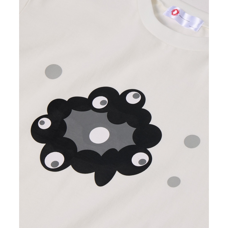 『ミャクミャクと…ミャクミャク誕生ものがたり』プリントTシャツ・黒ミャクミャク（Lサイズ）