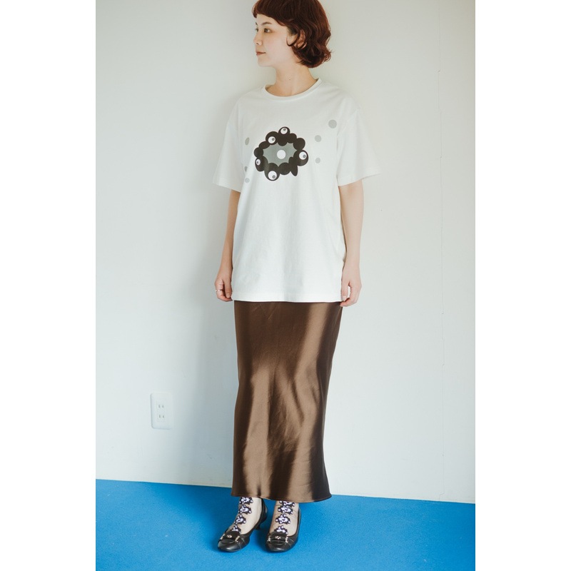 『ミャクミャクと…ミャクミャク誕生ものがたり』プリントTシャツ・黒ミャクミャク（LLサイズ）