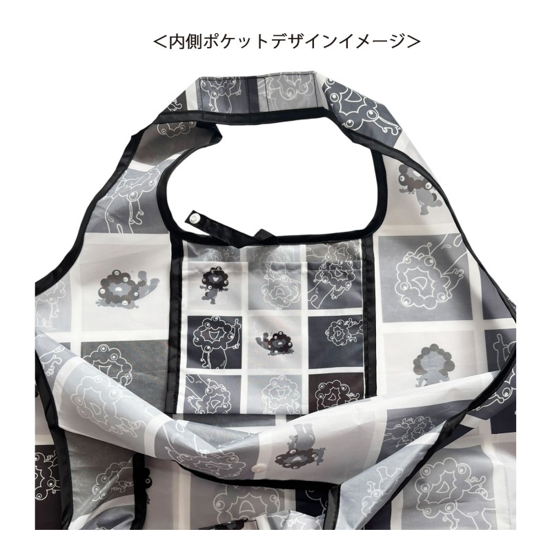 EXPO2025 ミャクミャク ショピングバッグL スクエア 黒 SMA/190