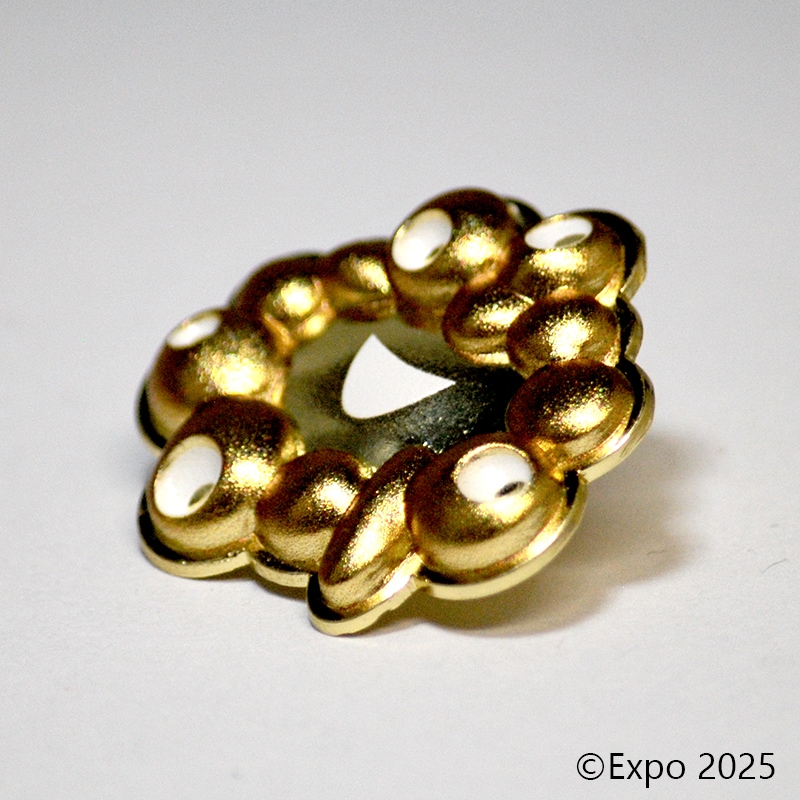 EXPO2025 ミャクミャク フルカラー3Dピンズ 金ミャクミャク | バッジ