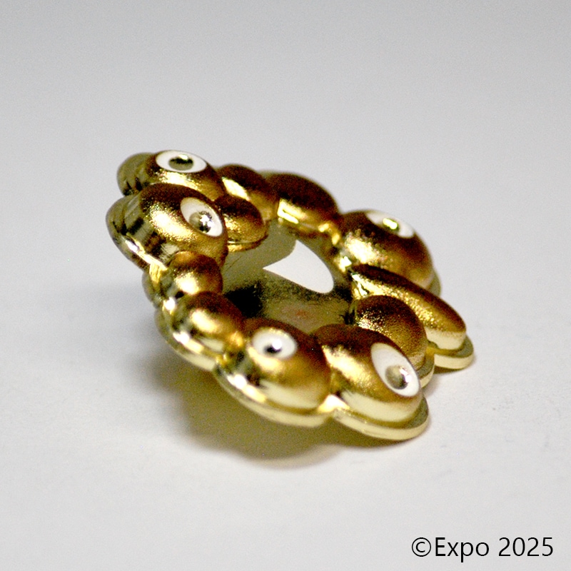 EXPO2025 ミャクミャク フルカラー3Dピンズ 金ミャクミャク | バッジ