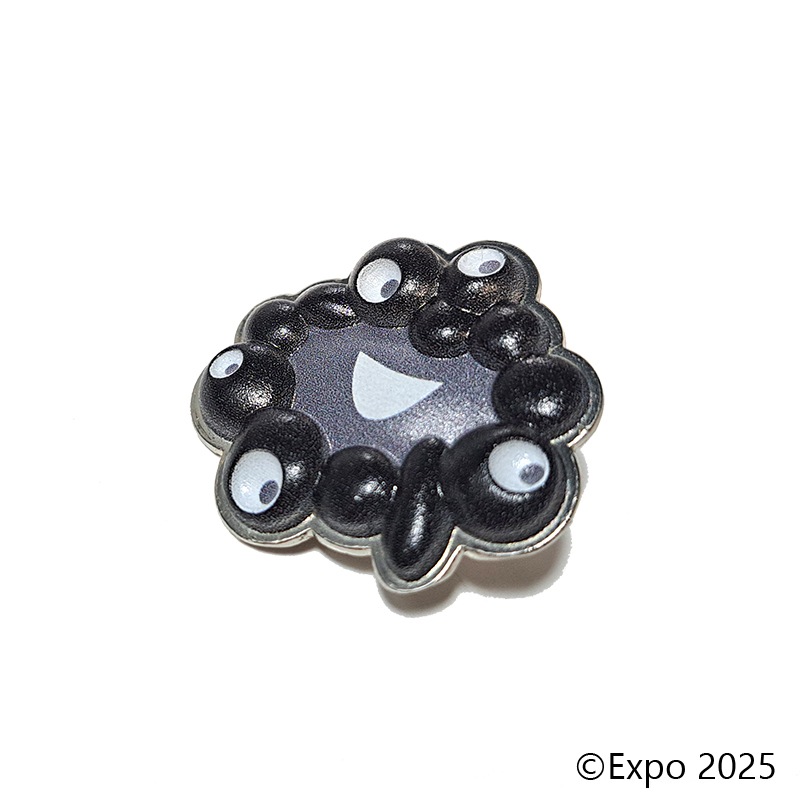 EXPO2025 ミャクミャク フルカラー3Dピンズ 黒ミャクミャク | バッジ