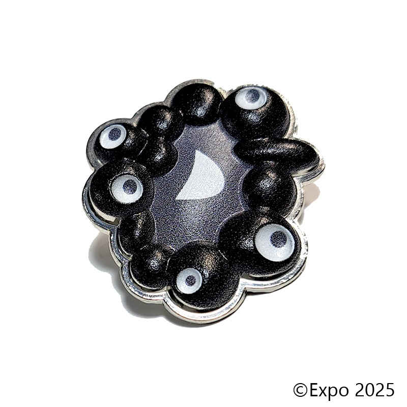 EXPO2025 ミャクミャク フルカラー3Dピンズ 黒ミャクミャク | バッジ