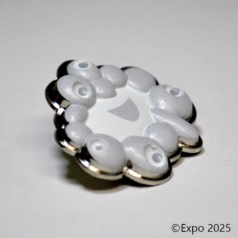 EXPO2025 ミャクミャク フルカラー3Dピンズ 白ミャクミャク | バッジ