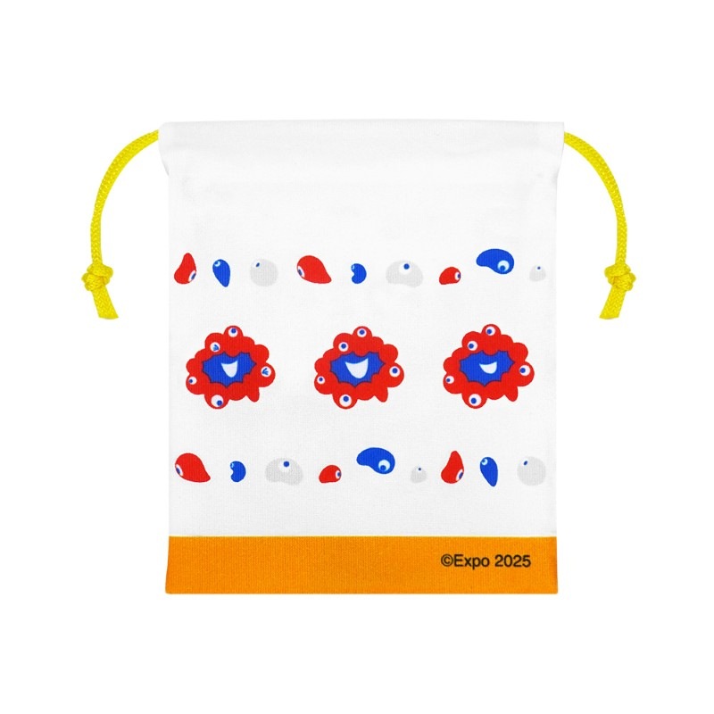 EXP02025 ミャクミャク  ミニ巾着 ヒラメキ 白