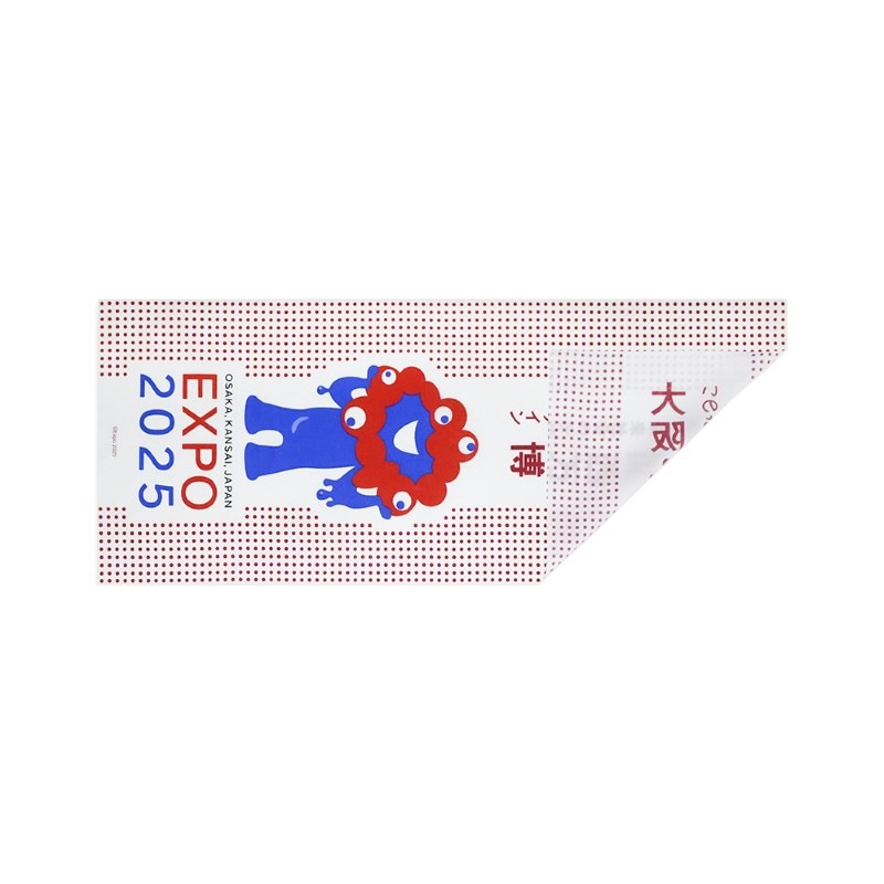 EXPO2025 ミャクミャク  手ぬぐい 豆絞り 赤