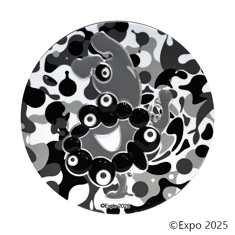 EXPO2025 ミャクミャク 彫金ステッカー 黒ミャクミャク