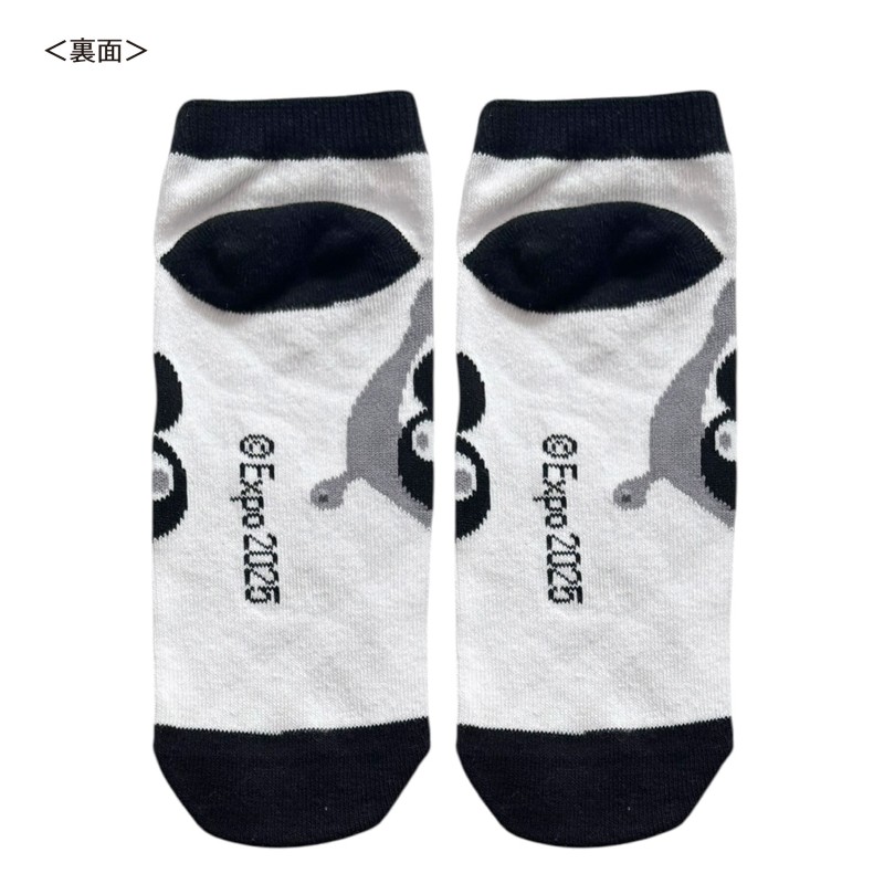 EXPO2025 ミャクミャク 靴下 SMA/206 BK×WH レディース
