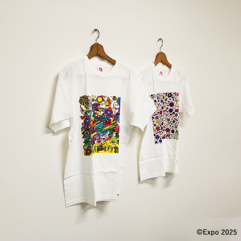 EXPO2025　ミャクミャク　ハイクオリティーＴシャツ　ミャクミャク∞脈々と彩る蜂の舞２_L