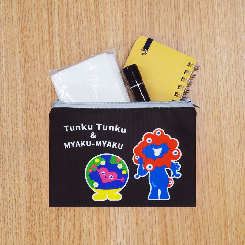 EXPO2025 ミャクミャク 【トゥンクトゥンク】 ジッパーポーチ 黒