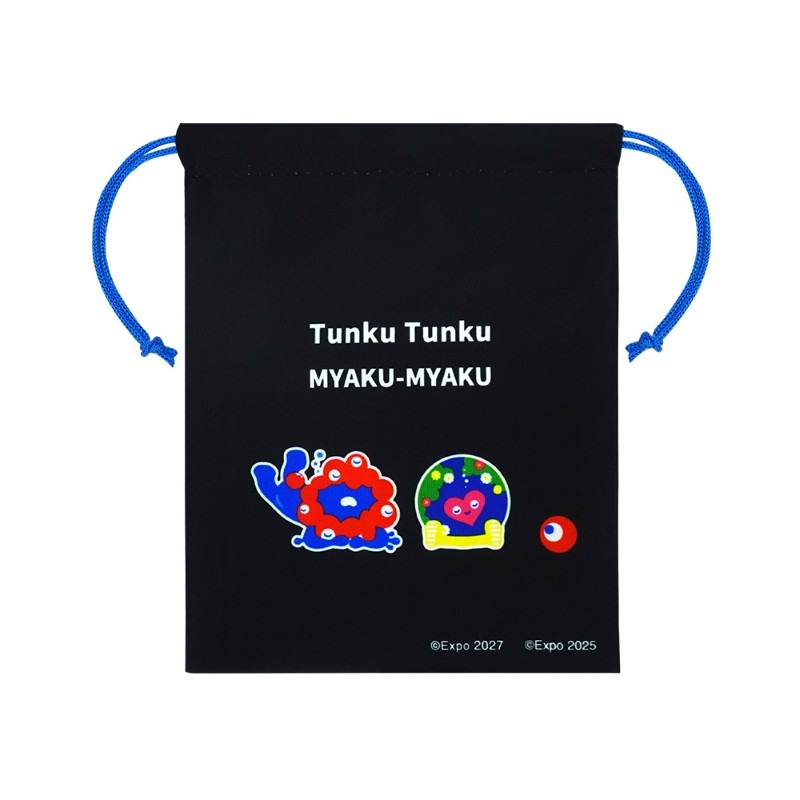 EXPO2025 ミャクミャク 【トゥンクトゥンク】 巾着 黒