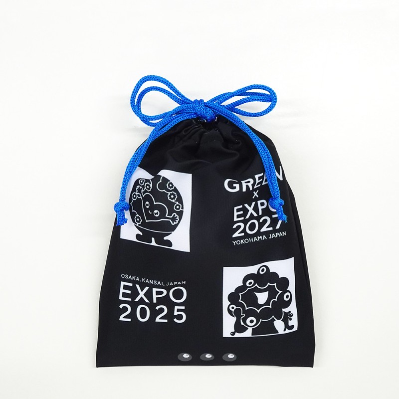 EXPO2025 ミャクミャク 【トゥンクトゥンク】 巾着 黒