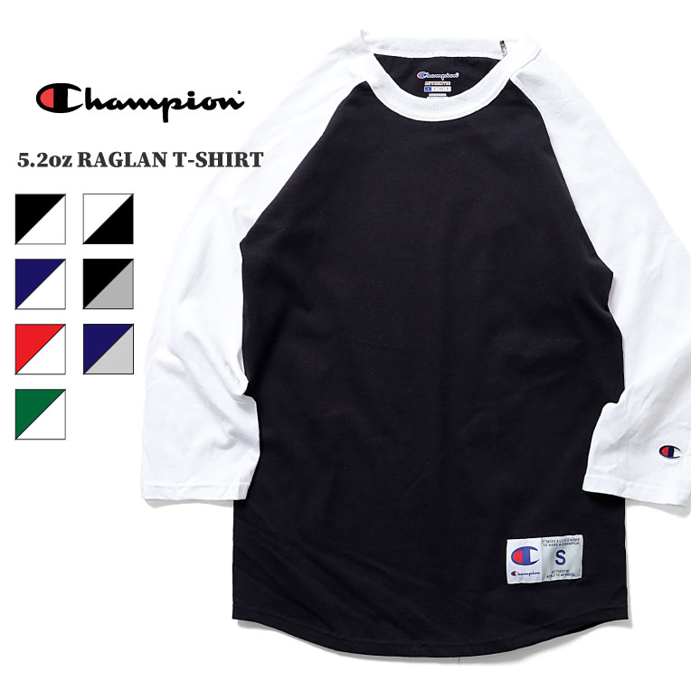 Champion / チャンピオン a-t1397 5.2oz RAGRAN T-SHIRT / 5.2オンス ラグラン Tシャツ -全7色-