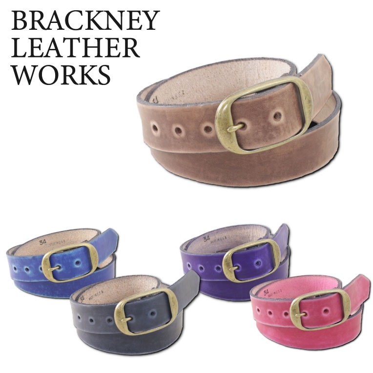 『BRACKNEY LEATHER WORKS/ブラックニーレザーワークス』BPR112 LEATHER PLAIN BELT/レザープレーンベルト -全5色-